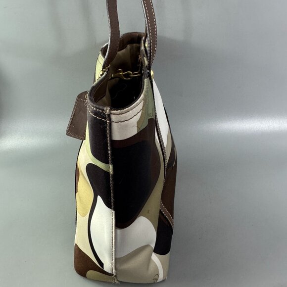 Authentic Coach No. 11116 Op Art Sateen Tote - Picture 5 of 13